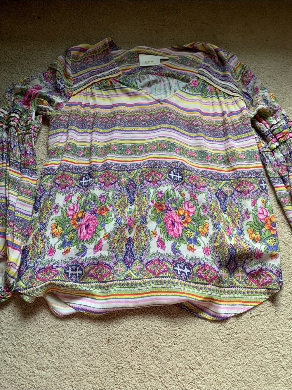 Anthropologie Maeve Ceresco Peasant Top - Picture 4 of 6